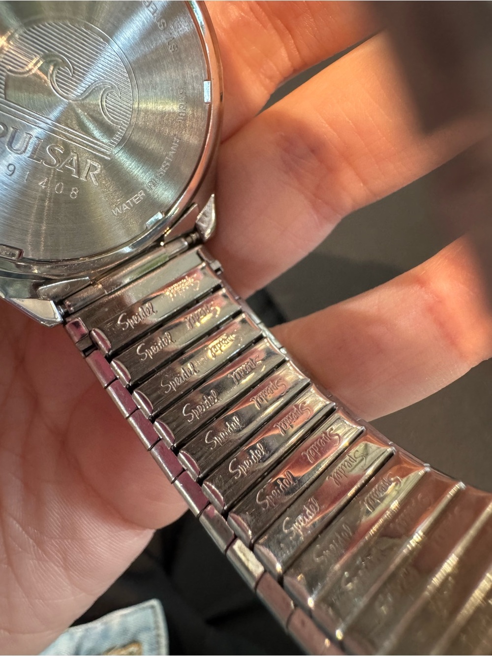 Pulsar Railroad Approved Men's Watch - Day/Date 100M with Speidel Band - Picture 4 of 5